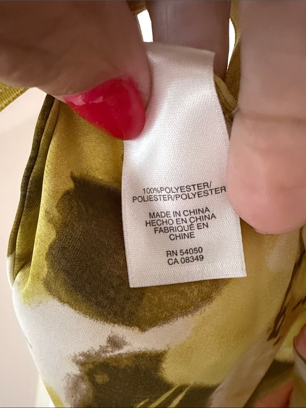 Ann Klein Sleeveless Floral Pleated Front Top - Coral & Olive, XL - Picture 4 of 5